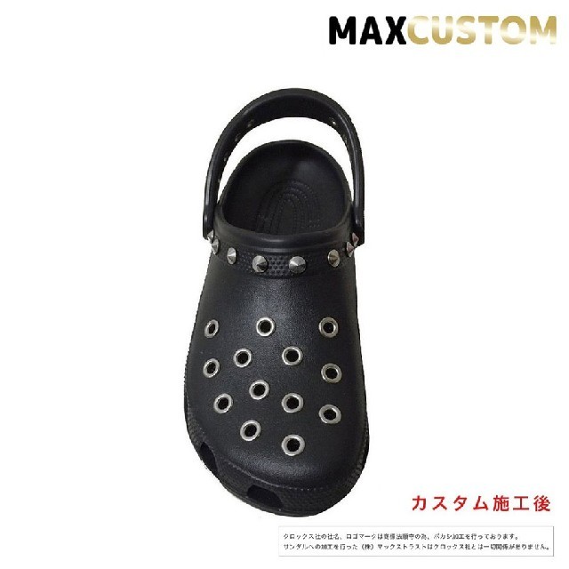 crocs(クロックス)のクロックス crocs パンク カスタム 黒 サイズ22～30cm 新品 メンズの靴/シューズ(サンダル)の商品写真