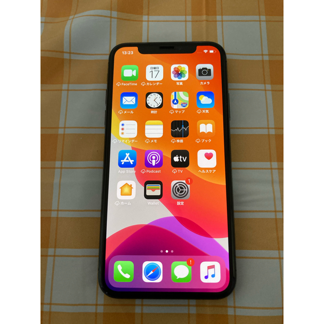 iPhoneX 256GB  スペースグレイ美品SIMロック解除済スマートフォン/携帯電話