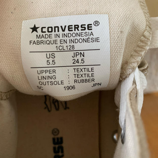 CONVERSE コンバース オールスター　ハイカット　ベージュ　24.5 3