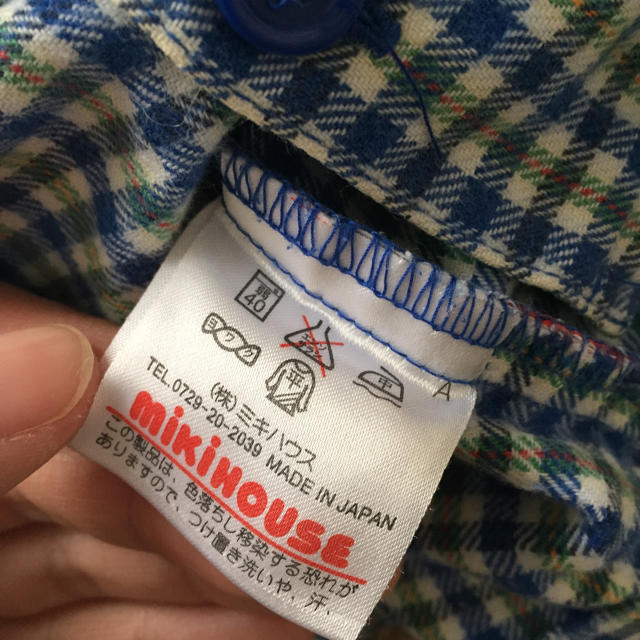 mikihouse(ミキハウス)のワッペン シャツ キッズ/ベビー/マタニティのベビー服(~85cm)(シャツ/カットソー)の商品写真