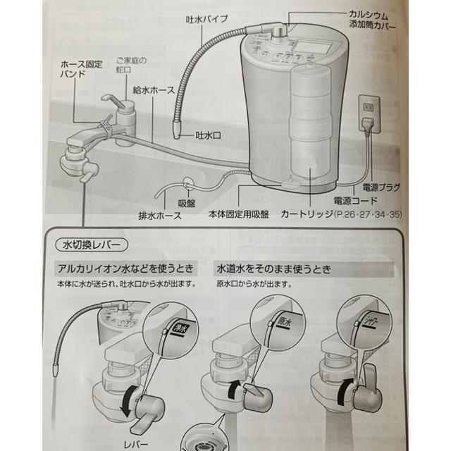 Panasonic(パナソニック)の浄水器付属 水切替えレバー、固定具セット インテリア/住まい/日用品のキッチン/食器(浄水機)の商品写真