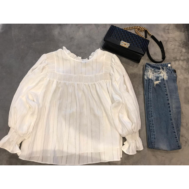 ZARA(ザラ)のZARA シフォン　ブラウス レディースのトップス(シャツ/ブラウス(長袖/七分))の商品写真