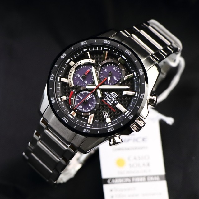EDIFICE - カシオ EDIFICE カーボンファイバー ソーラー 逆輸入 EDIFICE - カシオ EDIFICE カーボンファイバー ソーラー 逆輸入