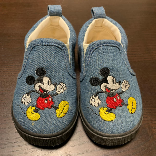 Disney(ディズニー)のDisney デニムベビーシューズ　13cm キッズ/ベビー/マタニティのベビー靴/シューズ(~14cm)(スニーカー)の商品写真