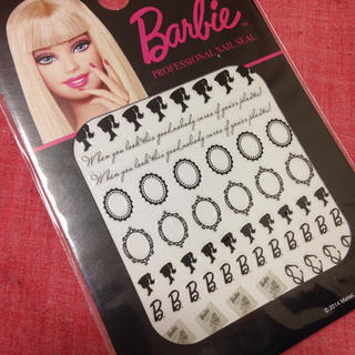 バービー(Barbie)のBarbie ネイルシール ブラック(ネイル用品)