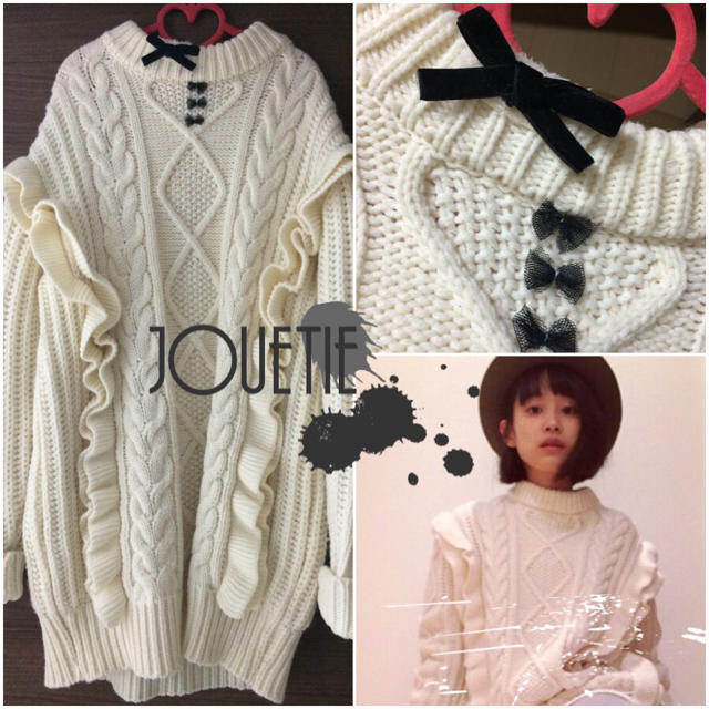 jouetie(ジュエティ)の高橋愛さん着用♡フリルニットop※難あり レディースのワンピース(ミニワンピース)の商品写真