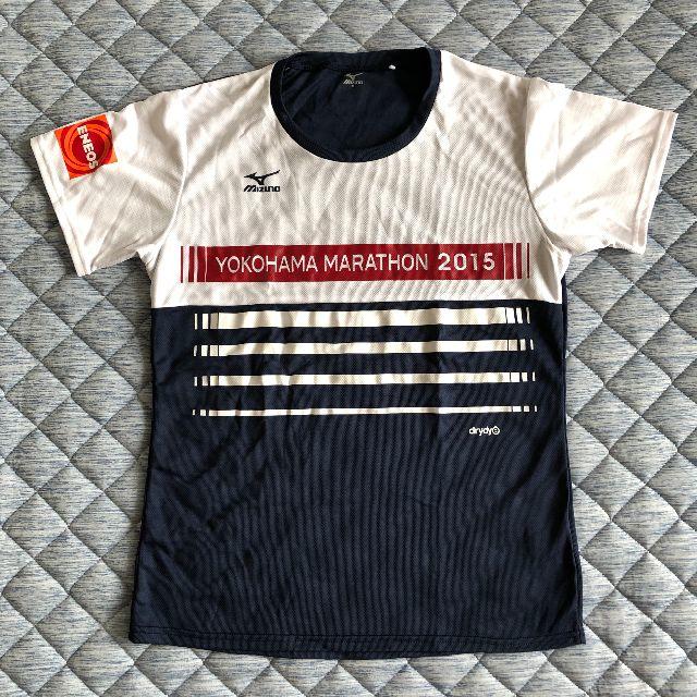 MIZUNO(ミズノ)の横浜マラソン2015 参加賞Tシャツ ミズノ製 Mサイズ メンズのトップス(Tシャツ/カットソー(半袖/袖なし))の商品写真