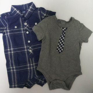 ベビーギャップ(babyGAP)の半袖ベビー カバーオール 70㎝  2枚セット(カバーオール)