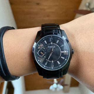 フォッシル(FOSSIL)のFossil 腕時計　メンズ　黒(腕時計(アナログ))