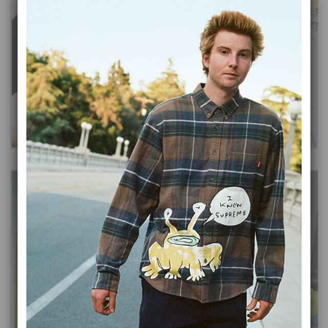 supreme  Daniel Johnston Plaid Shirt