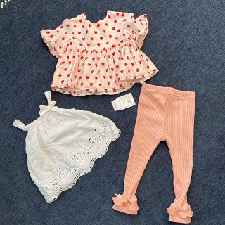 ベビーギャップ(babyGAP)の新品レギンス+トップス女の子3点セット(*^^*)(パンツ)