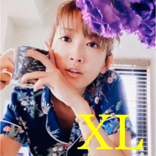 ジーユー(GU)のGU gu ケイタマルヤマ　パジャマ　ネイビー　花柄　XL サイズ　keita(パジャマ)