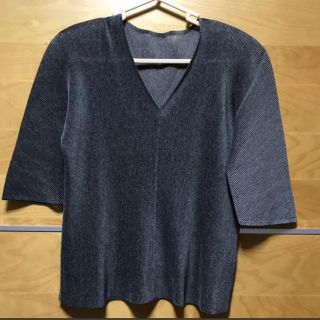 プリーツプリーズイッセイミヤケ(PLEATS PLEASE ISSEY MIYAKE)のプリーツプリーズ　カットソー  Vネック(カットソー(半袖/袖なし))