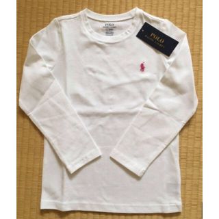 ポロラルフローレン(POLO RALPH LAUREN)の新品(5/120cm) Polo Ralph Lauren  長袖 Tシャツ白(Tシャツ/カットソー)