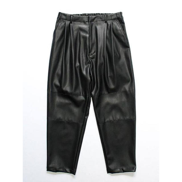 SUNSEA - stein FAKE LEATHER WIDE TROUSERS