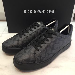 コーチ(COACH)の☆新品☆COACH シグネチャー ロートップ スニーカー 27cm 黒(スニーカー)