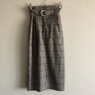 バビロン(BABYLONE)のhana様専用/美品☆前スリットチェックスカート(ひざ丈スカート)