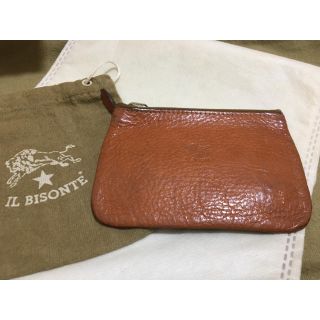 イルビゾンテ(IL BISONTE)のイルビゾンテ 正規品 イタリアンレザー コインケース 小銭入れ 財布 ブラウン系(コインケース/小銭入れ)