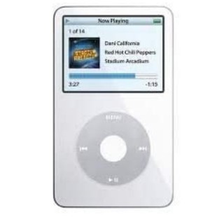 アップル(Apple)のApple iPod classic video60G、ホワイト、中古(ポータブルプレーヤー)