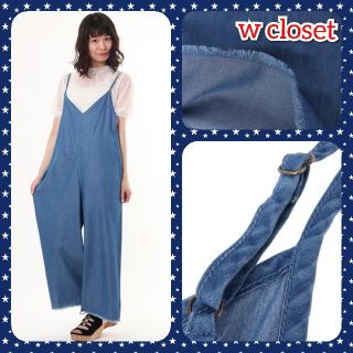 ダブルクローゼット(w closet)のデニムキャミオールインワン(オールインワン)