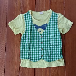 プティマイン(petit main)のプティマイン☆半袖Ｔシャツ☆ベストつき☆オシャレ☆イエロー☆グリーン☆110cm(Tシャツ/カットソー)