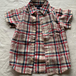 ベビーギャップ(babyGAP)のbaby gap  チェックシャツ　半袖　100cm  未使用(Tシャツ/カットソー)