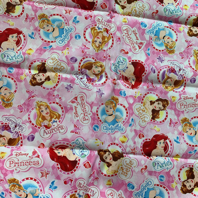 Disney(ディズニー)のディズニープリンセス　布　はぎれ　生地 ハンドメイドの素材/材料(生地/糸)の商品写真