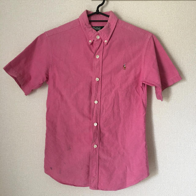 POLO RALPH LAUREN(ポロラルフローレン)の半袖シャツ ボタンダウンシャツ ラルフローレン ピンク 140 キッズ メンズのトップス(シャツ)の商品写真