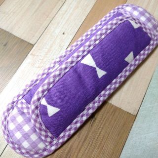 水筒肩ひもカバー☆リボン(紫)(外出用品)