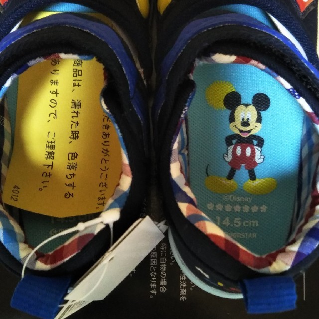Disney(ディズニー)の新品　ミッキー　サンダル　14.5cm キッズ/ベビー/マタニティのベビー靴/シューズ(~14cm)(サンダル)の商品写真