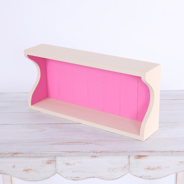 シェルフ・ミニ/ホワイト×ライトピンク ハンドメイドのインテリア/家具(家具)の商品写真