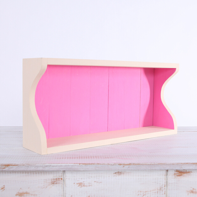 シェルフ・ミニ/ホワイト×ライトピンク ハンドメイドのインテリア/家具(家具)の商品写真