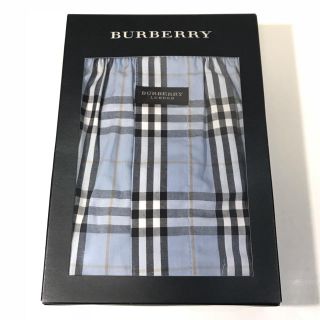 バーバリー(BURBERRY)の【正規品】BURBERRY バーバリー チェックトランクス Lサイズ 水色 新品(トランクス)