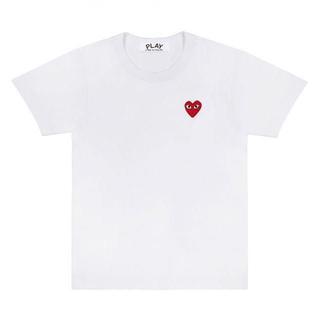 コムデギャルソン(COMME des GARCONS)のPLAYコムデギャルソン メンズ 赤ハートT WHITE/L(Tシャツ/カットソー(半袖/袖なし))