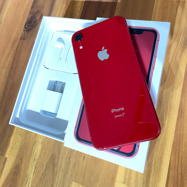 美品】Apple iPhone XR 64GB RED simフリースマートフォン/携帯電話