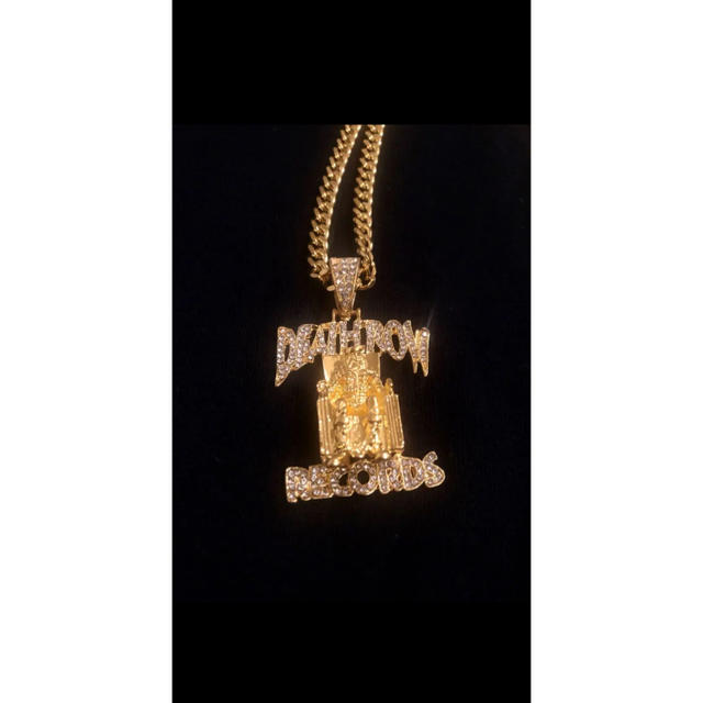 AVALANCHE(アヴァランチ)の新品 未使用 2pac death row  ゴールド GOLD ネックレス メンズのアクセサリー(ネックレス)の商品写真