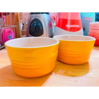 ルクルーゼ(LE CREUSET)のル・クルーゼ 丸型 オーブンウェア 2つセット イエロー(食器)