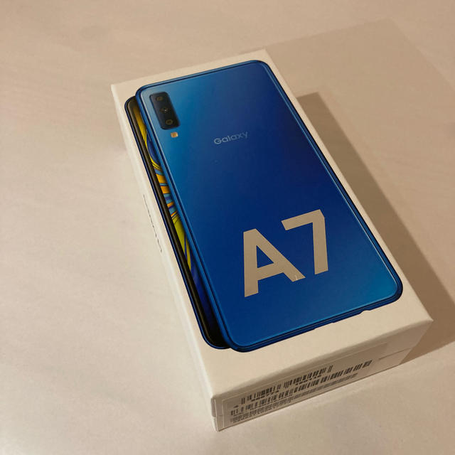 【新品/送料込】Galaxy A7 ブルー 購入証明書付 モバイル
