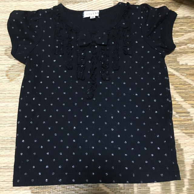 anyFAM(エニィファム)のエニィファム　110 ドット　黒 キッズ/ベビー/マタニティのキッズ服女の子用(90cm~)(Tシャツ/カットソー)の商品写真