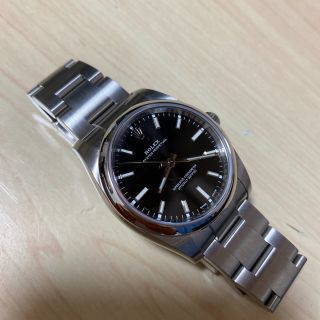 ロレックス(ROLEX)のロレックス　114200   オイスターパーペチュアル　ブラック　自動巻き(腕時計(アナログ))