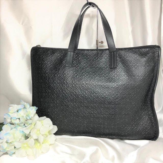 ロエベ ビジネスバッグ 黒 リピート レザー | www.jarussi.com.br
