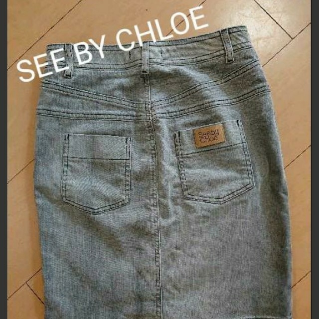 SEE BY CHLOE(シーバイクロエ)の値下げ！！SEE BY CHLOE デニムスカート レディースのスカート(ひざ丈スカート)の商品写真