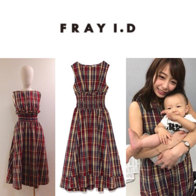 【FRAY I.D】♡ウエストシャーリングワンピース♡宇垣アナ着用 完売色♡