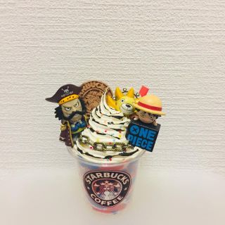 スターバックスコーヒー(Starbucks Coffee)のフラペチーノ ワンピース ルフィ フィギュア ハンドメイド ONEPIECE(アニメ/ゲーム)