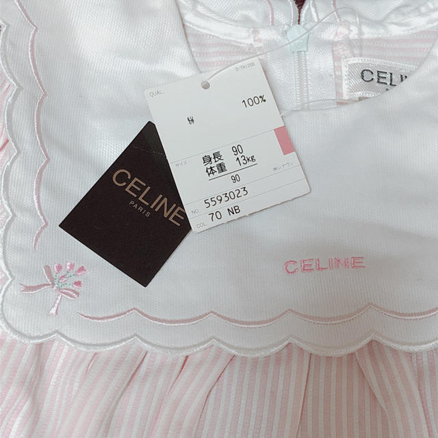 celine(セリーヌ)のセリーヌ　子供服　女児　90 ピンク キッズ/ベビー/マタニティのキッズ服女の子用(90cm~)(ワンピース)の商品写真