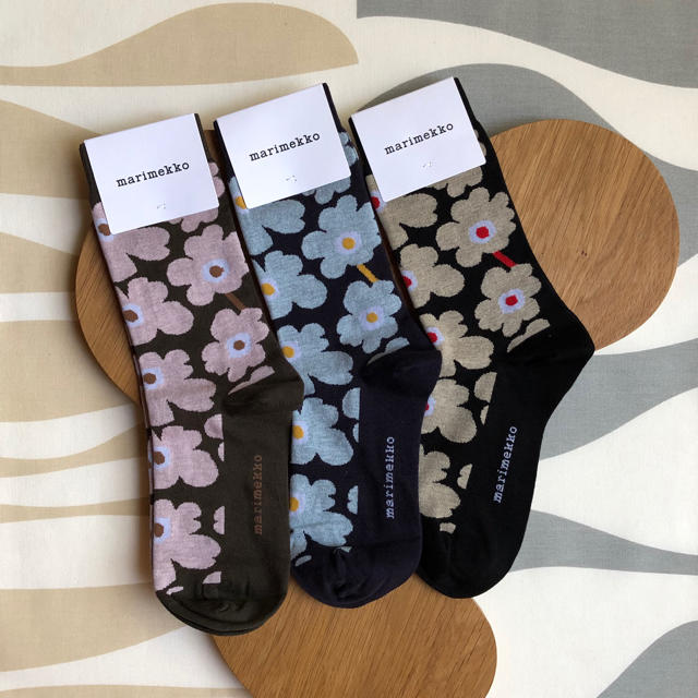 新品 3足 marimekko UNIKKO マリメッコ ウニッコ ソックス