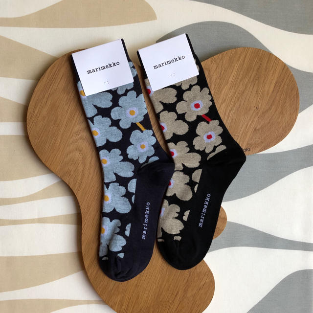 新品 2足 marimekko UNIKKO マリメッコ ウニッコ ソックス