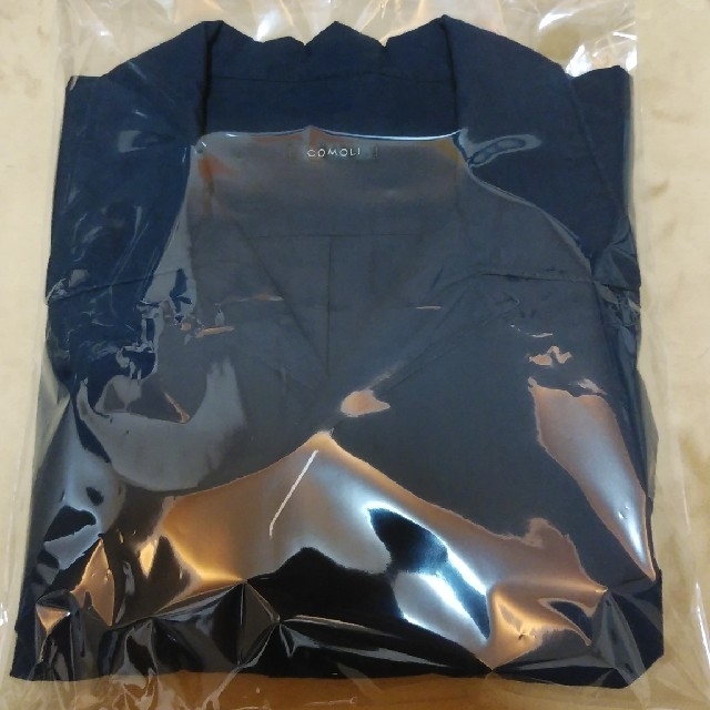 COMOLI 20SSタイプライターオープンカラーシャツ ネイビーサイズ2 新品