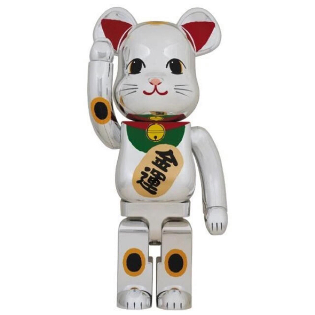 BE@RBRICK 招き猫 銀メッキ 弍 1000%