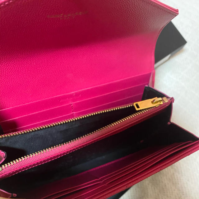 Saint Laurent(サンローラン)のサンローラン　長財布　ピンク　正規品　中古 レディースのファッション小物(財布)の商品写真
